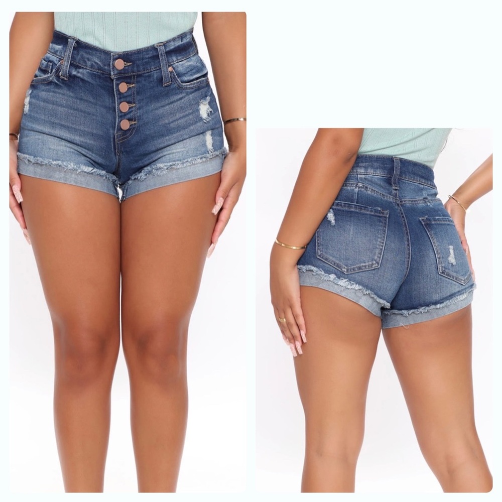 Sculpting Denim Shorts